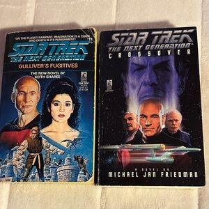 👁️4/$10👁️Star Trek: The Next Generation Novel Set - Blue and Black Covers
